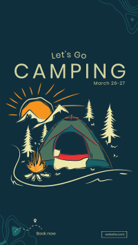 Campsite Sketch Facebook story Image Preview