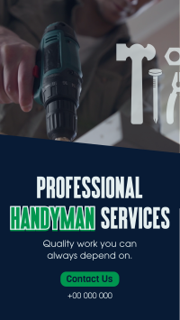 Professional Handyman Services Instagram Reel Preview