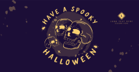Halloween Skulls Greeting Facebook Ad Design