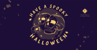 Halloween Skulls Greeting Facebook ad Image Preview