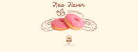 Strawberry Flavored Donut  Facebook Cover Image Preview