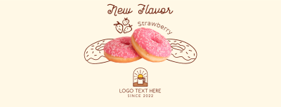 Strawberry Flavored Donut  Facebook cover Image Preview