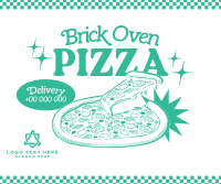 Retro Brick Oven Pizza Facebook Post Design