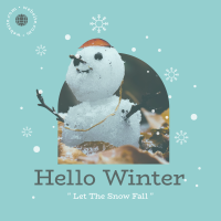 A Happy Snowman Instagram Post Design