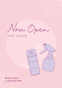 Hair Salon Opening Poster Design