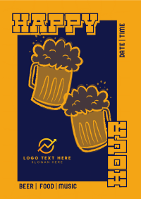 Make Time For Beer Poster Design