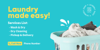 Laundry Made Easy Twitter Post Design