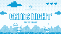 Retro 8-Bit Game Night Animation Design