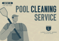 Let Me Clean That Pool Postcard Design
