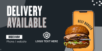 Burger On The Go Twitter Post Design