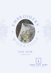 Embroidery Workshop Flyer Design