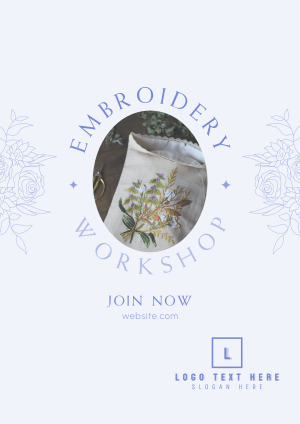 Embroidery Workshop Flyer Image Preview