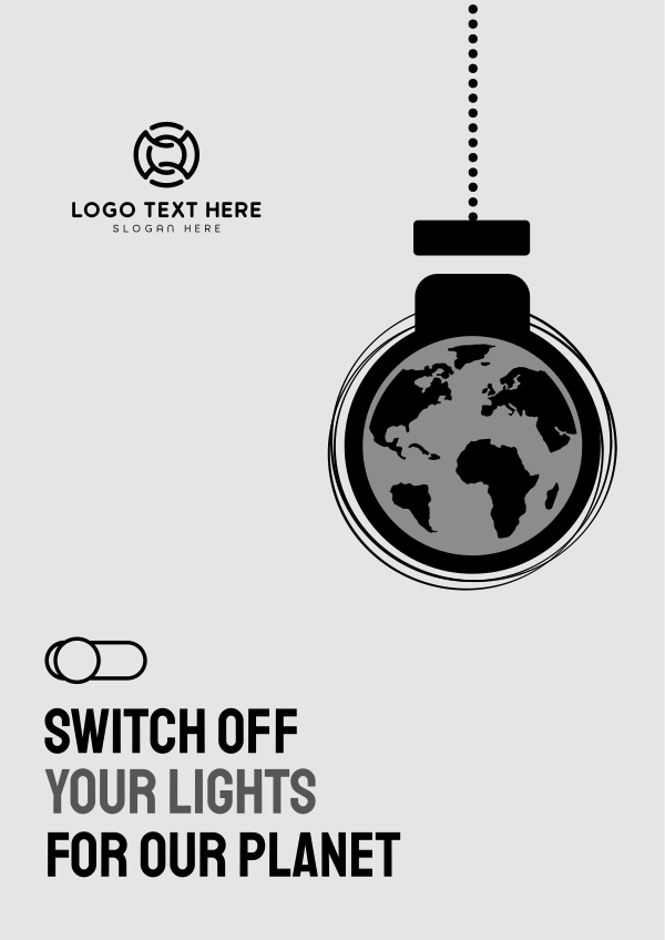 Earth Hour Lights Off Flyer Design Image Preview