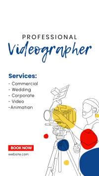 Videographer Lineart Facebook story Image Preview