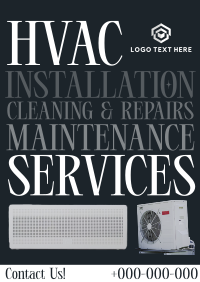 Editorial HVAC Service Poster Design