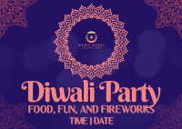 Traditional Diwali Celebration Postcard Image Preview