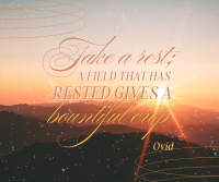 Rest Daily Reminder Quote Facebook Post Design