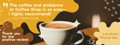 Quirky Cafe Testimonial Facebook cover Image Preview