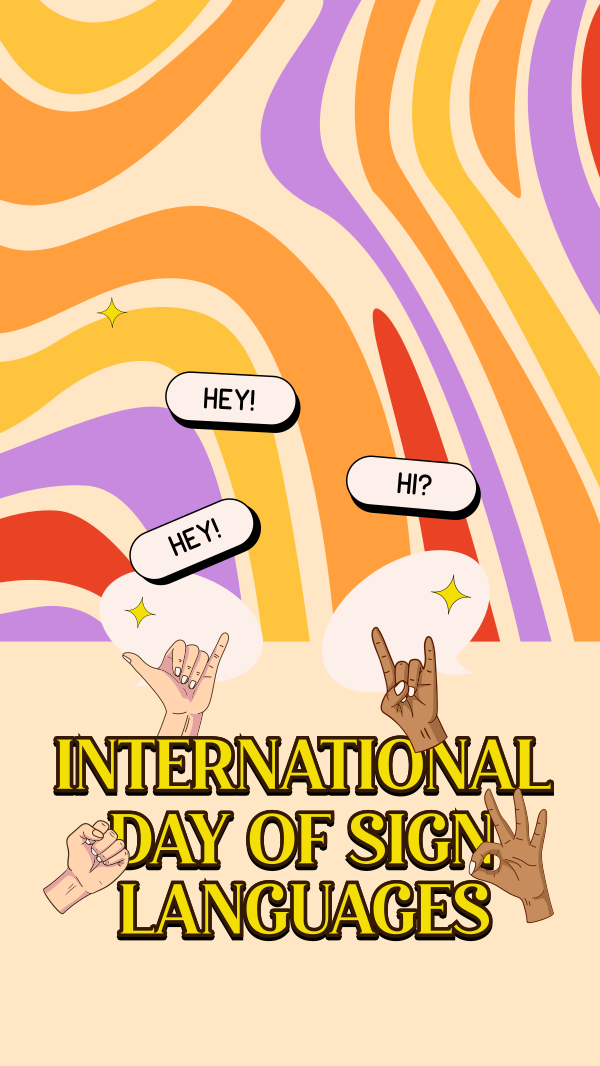 Sign Languages Day Celebration Facebook Story Design