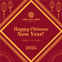 Chinese New Year Lanterns Instagram Post Preview