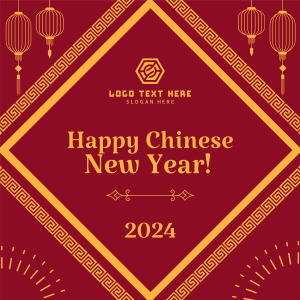 Chinese New Year Lanterns Instagram post Image Preview