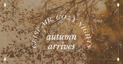 Autumn Arrives Quote Facebook ad Image Preview