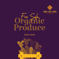 Organic Produce For Sale Instagram Post Design
