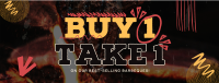 Buy 1 Take 1 Barbeque Facebook cover Image Preview