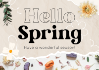 Hello Spring Postcard Design