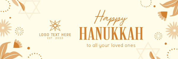 Elegant Hanukkah Night Twitter Header Design