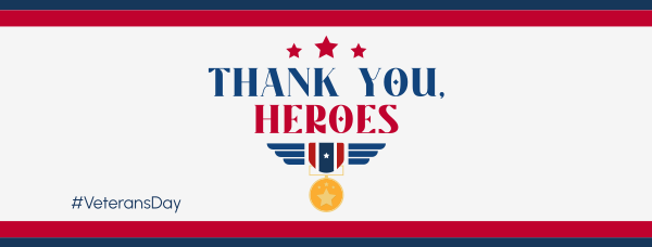 Thank You Heroes Facebook Cover Design Image Preview