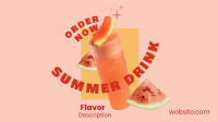 Summer Drink Flavor  Facebook Event Cover Design