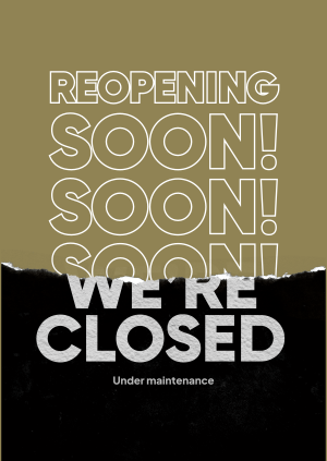 Reopening Soon Poster Image Preview