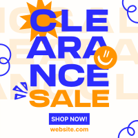 Clearance Sale Scribbles Instagram Post Design