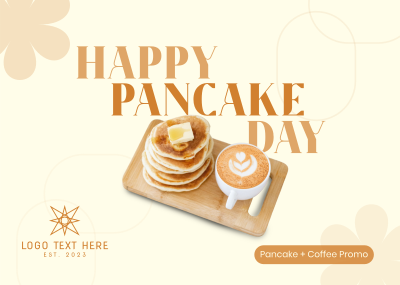 Pancakes Plus Latte Postcard Image Preview