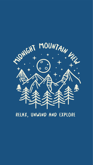Midnight Mountain View Instagram story Image Preview
