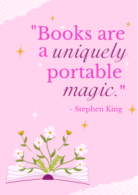 Book Magic Quote Flyer Design