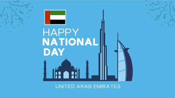 UAE National Day Landmarks Facebook Event Cover Design