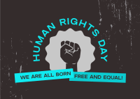 Human Rights Protest Postcard Design
