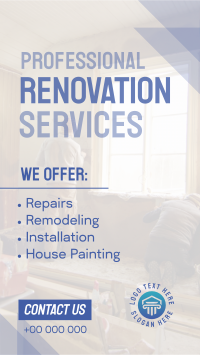 Pro Renovation Service TikTok video Image Preview