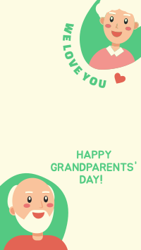 We Love You Grandparents Facebook Story Design