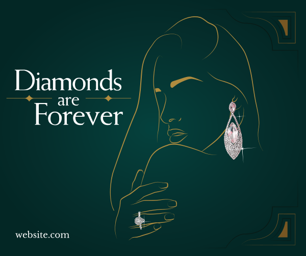 Diamonds are Forever Facebook Post Design