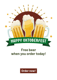 Cheers Beer Oktoberfest Poster Design