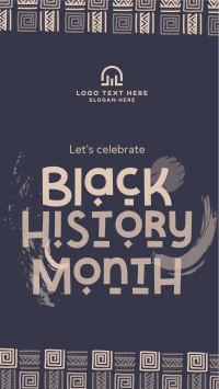 Tribal Black History Month Facebook Story Design