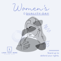 Woman Line Art Instagram Post Preview