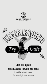 Cheerleading Tryouts Announcement YouTube Short Design