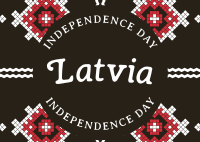 Traditional Latvia Independence Postcard Design
