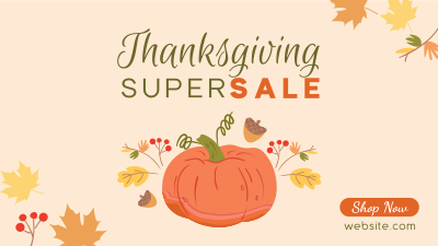 Thanksgiving Pumpkin Sale Facebook event cover Image Preview