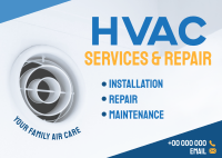 HVAC Services and Repair Postcard Design
