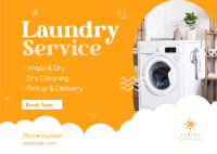 Laundry Bubbles Postcard Design